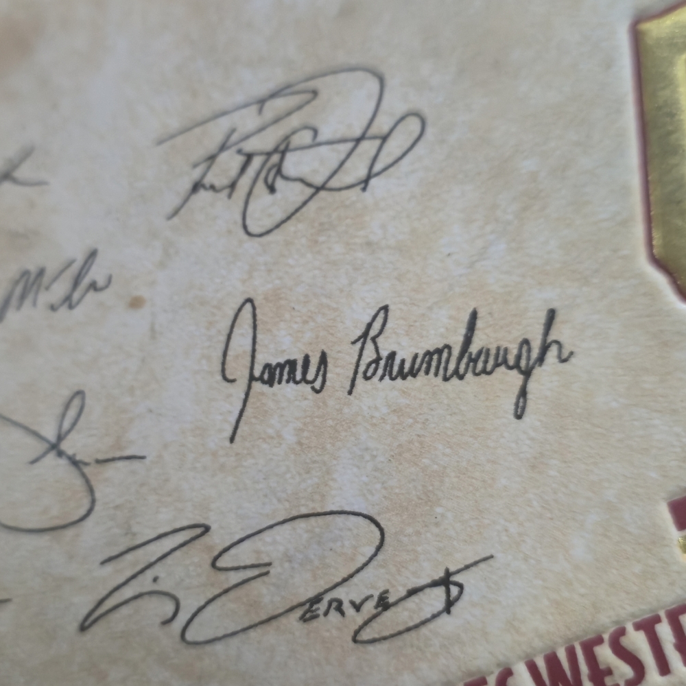 San Francisco 49ers Autographed Football - Gold and Burgundy - Picture 8 of 8